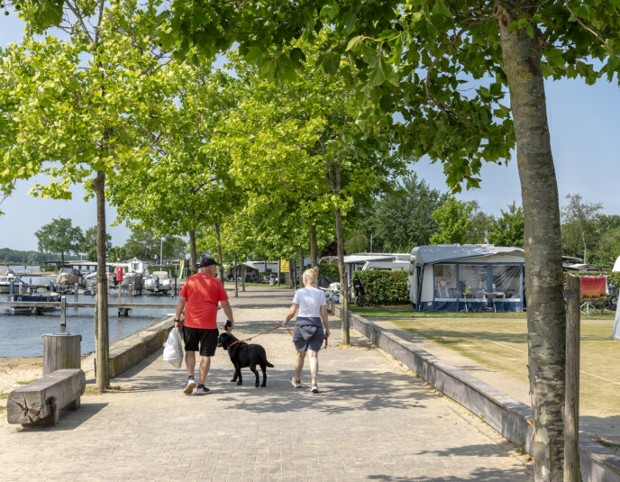 Wandelen langs de boulevard waterkant De Paardekreek